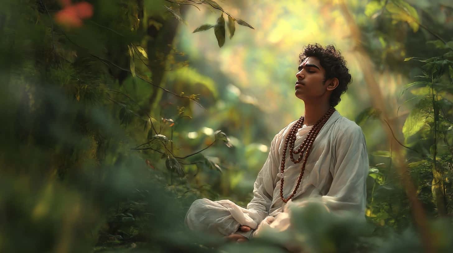 background image: serene landscape with river